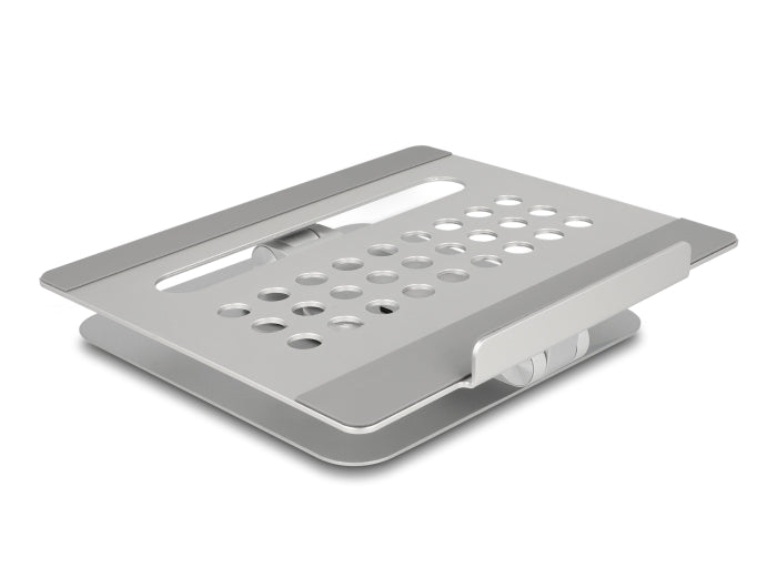 Delock Tablet und Notebook Ständer mit eingebauter Dockingstation 4K - HDMI / Kartenleser / Hub / PD 3.0 90 W - 360° drehbar