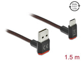 Delock EASY-USB 2.0 Kabel Typ-A Stecker zu USB Type-C™ Stecker gewinkelt oben / unten 1,5 m schwarz