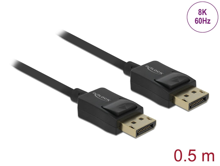 Delock Koaxiales DisplayPort Kabel 8K 60 Hz 0,5 m