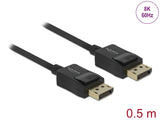 Delock Koaxiales DisplayPort Kabel 8K 60 Hz 0,5 m