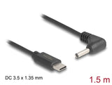 Delock USB Type-C™ Stromkabel zu DC 3,5 x 1,35 mm Stecker gewinkelt 1,5 m