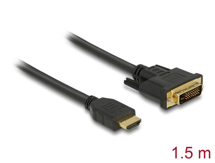 Delock HDMI zu DVI 24+1 Kabel bidirektional 1,5 m
