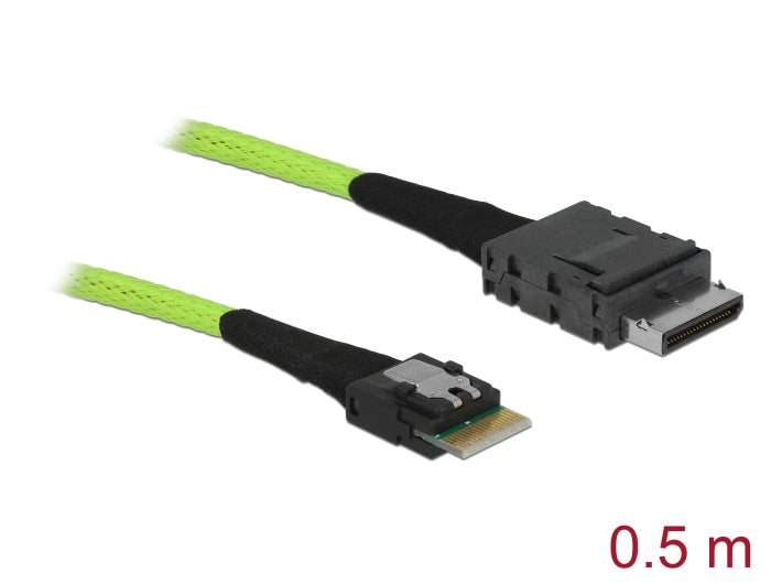 Delock Kabel OCuLink PCIe SFF-8611 zu Slim SAS SFF-8654 0,5 m