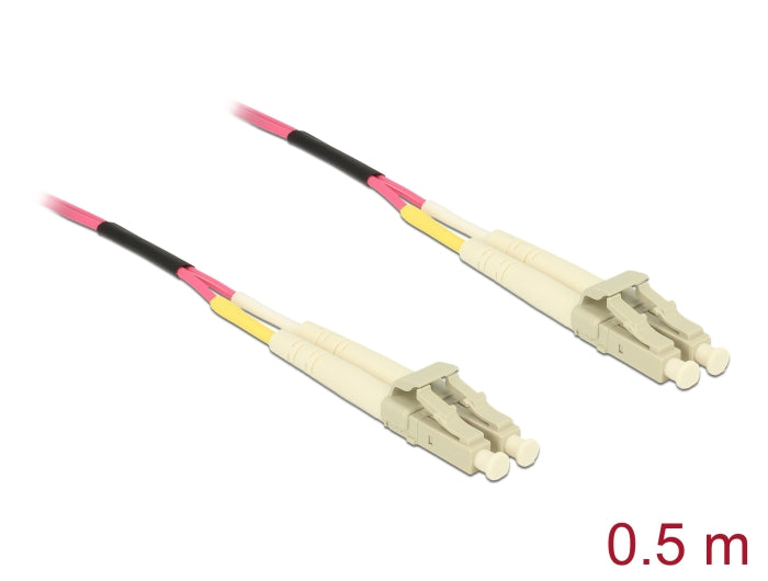 Delock Kabel Lichtwellenleiter LC zu LC Multimode OM4 0,5 m