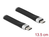 Delock USB 2.0 FPC Flachbandkabel USB Type-C™ zu USB Typ Micro-B 13,5 cm PD 3 A