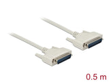Delock Serielles Kabel D-Sub 25 Stecker zu Stecker 0,5 m