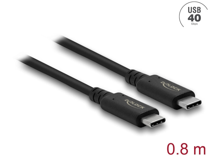 Delock USB4™ 40 Gbps Kabel koaxial 0,8 m