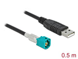 Delock Kabel HSD Z Stecker zu USB 2.0 Typ-A Stecker 0,5 m
