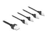 Delock Kabel Mini-Fit 4,2 mm 10 Pin Stecker zu 4 x DC 5,5 x 2,5 mm Buchse und 4 x Mini-Fit 4,2 mm 2 Pin Stecker schwarz