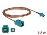 Delock Antennenkabel FAKRA Z Stecker > FAKRA Z Buchse RG-316 1,8 m