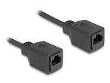 Delock RJ45 Spiralkabel Buchse zu Buchse Cat.5e UTP 0,8 m bis 2 m schwarz