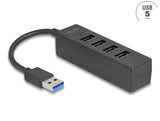 Delock USB Hub 4 Port USB 5 Gbps mit 4 x USB Typ-A Buchse schwarz