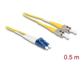 Delock Kabel Lichtwellenleiter LC > ST Singlemode OS2 0,5 m
