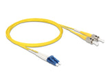 Delock Kabel Lichtwellenleiter LC Duplex zu ST Duplex Singlemode OS2 3 m
