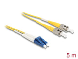 Delock Kabel Lichtwellenleiter LC Duplex zu ST Duplex Singlemode OS2 5 m