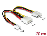 Delock Powerkabel Molex 4pin Stecker zu Molex 4pin Buchse und 4 Pin Floppy