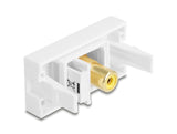 Delock Easy 45 Modul Cinch Buchse zu Cinch Buchse vergoldet gelb / weiß