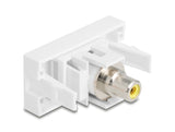 Delock Easy 45 Modul Cinch Buchse zu Cinch Buchse gelb / weiß