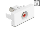 Delock Easy 45 Modul Cinch Buchse zu Cinch Buchse rot / weiß