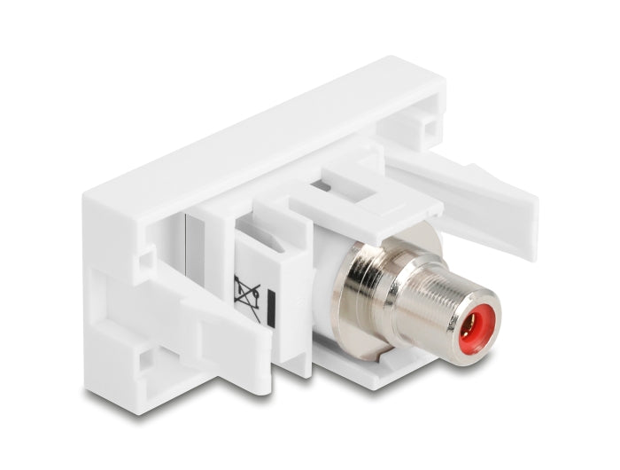 Delock Easy 45 Modul Cinch Buchse zu Cinch Buchse rot / weiß