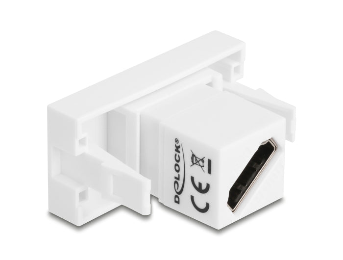 Delock Easy 45 Modul HDMI Buchse zu Buchse diagonal 8K 60 Hz weiß
