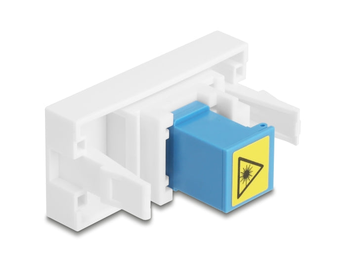 Delock Easy 45 Modul SC Simplex Buchse zu SC Simplex Buchse mit Laserschutzklappe innen blau / weiß