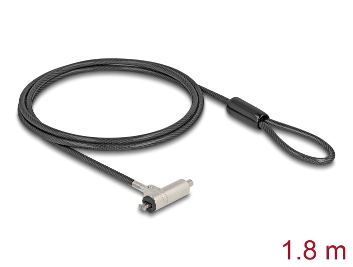 Navilock Laptop Schloss mit Schlüssel für HP Nano Slot 1,80 m schwarz