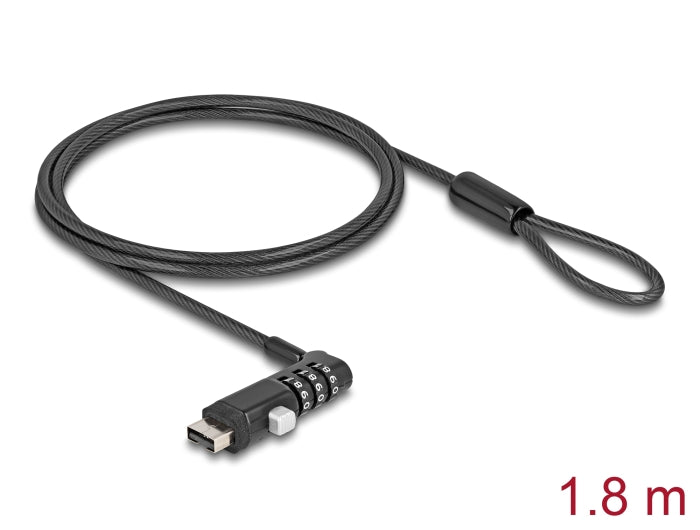 Navilock Notebook Sicherungskabel für USB Typ-A Buchse mit Zahlenschloss