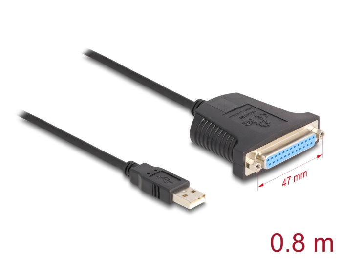 Delock Adapter USB 1.1 Stecker > 1 x Parallel DB25 Buchse