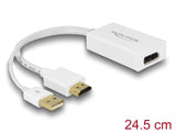 Delock Adapter HDMI-A Stecker > DisplayPort 1.2 Buchse weiß