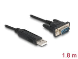 Delock USB 2.0 zu Seriell RS-485 Adapter mit 15 kV ESD Schutz und kompaktem seriellen Steckergehäuse