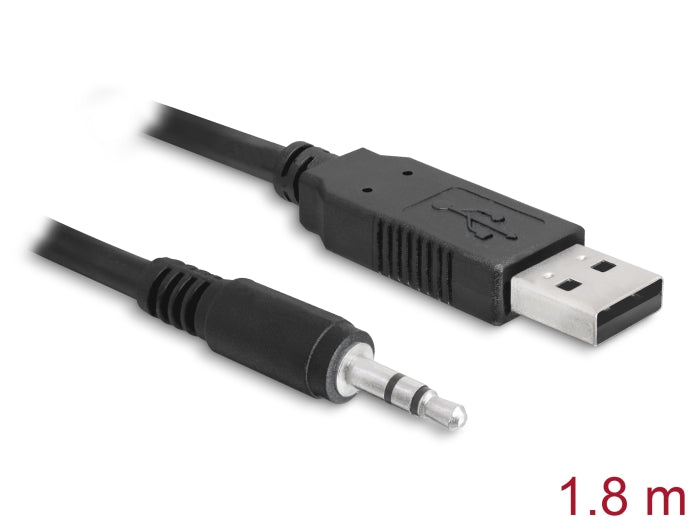 Delock Konverter USB 2.0 Stecker > TTL 3,5 mm Klinke 1,8 m (3,3 V)