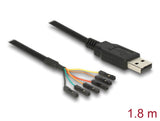 Delock USB 2.0 zu Seriell TTL (3,3 V) Konverter mit 6 einzelnen Pfostenbuchsen 1,8 m