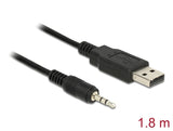 Delock Konverter USB 2.0 Stecker > TTL 2,5 mm 3 Pin Klinkenstecker 1,8 m (3,3 V)