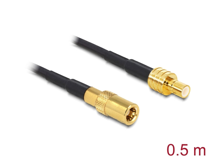 Delock Antennenkabel SMB Stecker > SMB Buchse RG-174 0,5 m