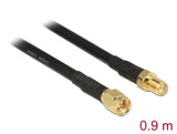 Delock Antennenkabel SMA Stecker > SMA Buchse CFD/RF200 0,9 m low loss