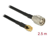 Delock Antennenkabel RP-TNC Stecker > SMA Stecker RG-58 C/U 2,5 m