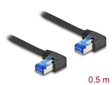 Delock RJ45 Netzwerkkabel Cat.6A S/FTP rechts gewinkelt 0,5 m schwarz