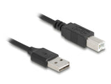 Delock Spiralkabel EASY-USB 2.0 Typ-A Stecker zu USB Typ-B Stecker 0,5 m bis 0,8 m schwarz