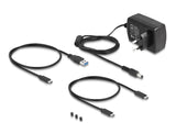 Delock USB Type-C™ Konverter für 1 x M.2 NVMe SSD + 1 x SATA SSD / HDD mit Klon Funktion