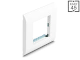 Delock Easy 45 Modulträger mit Abdeckrahmen 80 x 80 mm weiß