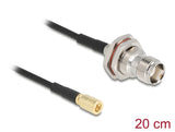 Delock Antennenkabel TNC Buchse zu SMB Stecker RG-174 20 cm