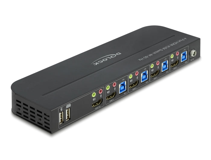 Delock HDMI KVM Switch 4K 60 Hz mit USB 5 Gbps und Audio