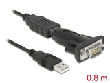 Delock Adapter USB 2.0 Typ-A > 1 x Seriell DB9 RS-232