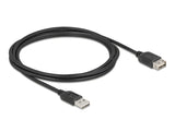 Delock USB 2.0 Verlängerungskabel EASY USB Typ-A Stecker zu EASY USB Typ-A Buchse 2 m