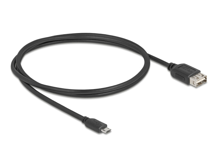 Delock USB 2.0 Kabel EASY USB Typ Micro-B Stecker zu EASY USB Typ-A Buchse 1 m