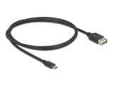 Delock USB 2.0 Kabel EASY USB Typ Micro-B Stecker zu EASY USB Typ-A Buchse 1 m