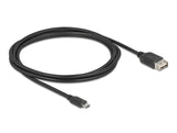 Delock USB 2.0 Kabel EASY USB Typ Micro-B Stecker zu EASY USB Typ-A Buchse 2 m