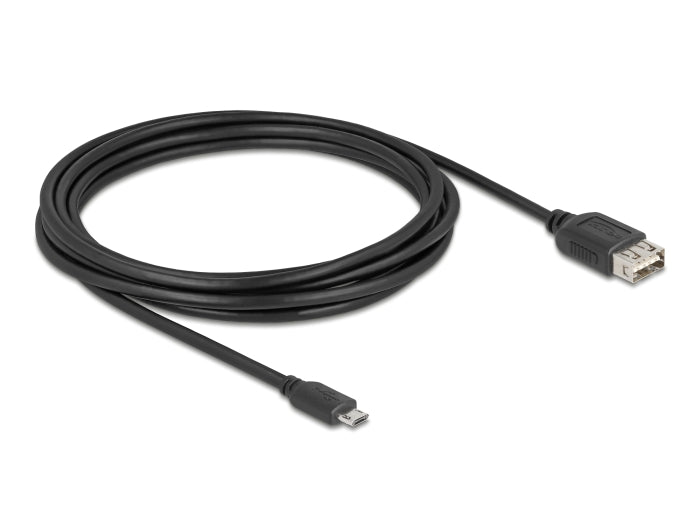Delock USB 2.0 Kabel EASY USB Typ Micro-B Stecker zu EASY USB Typ-A Buchse 3 m