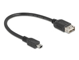 Delock USB 2.0 Kabel USB Typ Mini-B Stecker zu EASY USB Typ-A Buchse 0,2 m